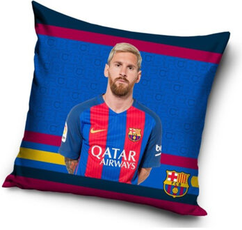 FC Barcelona kussen Messi blauw/rood 40 x 40 cm