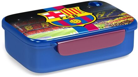 FC Barcelona lunchbox logo - Camp Nou 18 x 12 x 5 cm blauw