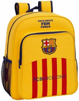 FC Barcelona Schoudertas Met Clublogo Geel 26X33X10 cm
