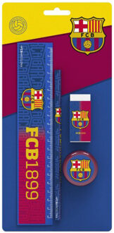 FC Barcelona Schrijfset Fcb1899 Blauw/rood 4-delig