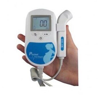 Fda Ons Zwangerschap Echografie Foetale Doppler Baby Heart Beat Monitor,Gel,Baby Geluid, Oortelefoon, babysound A/B Babysound C-blauw