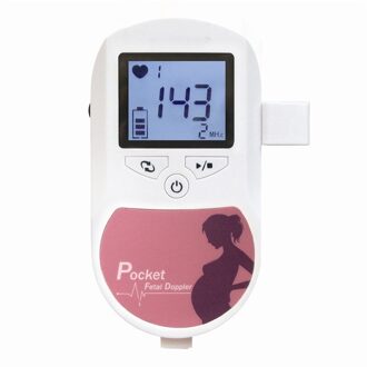 Fda Ons Zwangerschap Echografie Foetale Doppler Baby Heart Beat Monitor,Gel,Baby Geluid, Oortelefoon, babysound A/B Babysound C-roze