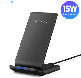 FDGAO 15W Fast Wireless Charging Holder Qi Induction Charger Stand For Samsung Note 10 9 S20 S10 For iPhone 8 X XS XR 11 Pro Max
