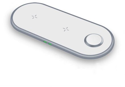 Fdgao 3 In 1 Qi Draadloze Oplader Dock Station 15W Fast Charging Stand Voor Iphone 12 11 X Xs xr 8 Apple Horloge 6 5 4 3 Airpods Pro 3 IN 1 Pad wit