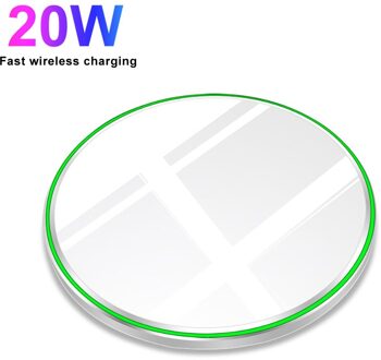 Fdgao 30W Snelle Qi Draadloze Oplader Voor Samsung S20 S10 Note 20 Iphone 12 Pro Max 11 8 X xs Xr Xiaomi Mi 10 9 Huawei Mate 40 Pro 20W wit
