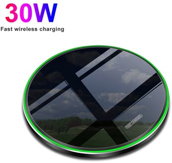 Fdgao 30W Snelle Qi Draadloze Oplader Voor Samsung S20 S10 Note 20 Iphone 12 Pro Max 11 8 X xs Xr Xiaomi Mi 10 9 Huawei Mate 40 Pro 30W zwart