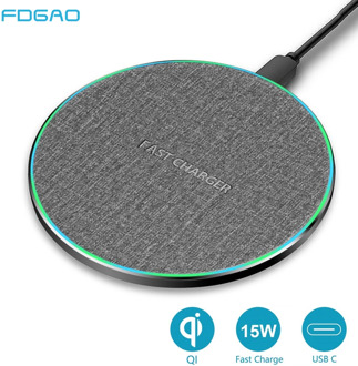 FDGAO Qi Wireless Charger For Samsung Galaxy S9 S10E S20 Note 10 9 iPhone 11 Pro XS Max XR 8 8 Plus 15W Type C Fast Charging Pad