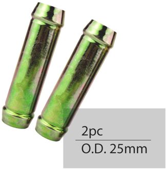Fdik 16/19/25Mm 2Pcs T-Stuk Buis Luchtkanalen Elleboog Waterleiding Connector Metalen auto Truck Heater Uitlaatpijp Auto-accessoires 2stk 25mm