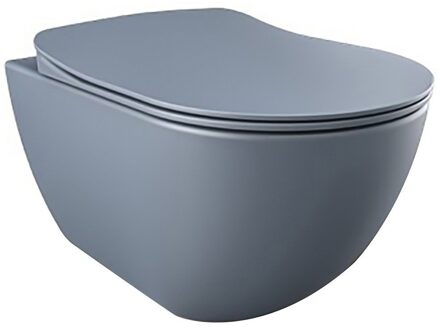 FE322 Randloos Wandcloset Met RVS Sproeier (Bidet) Mat Basalt