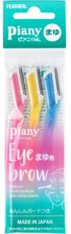 Feather Piany Eyebrow L Touch Up Razor 3 pcs