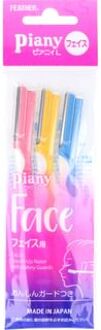 Feather Piany Face L Touch Up Razor 3 pcs