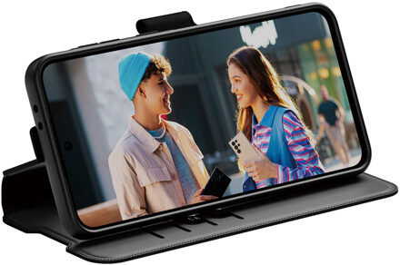 Feature Wallet Case w. Kickstand voor de Samsung Galaxy A26 - Zwart