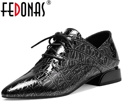 FEDONAS 2020 Pointed Toe Handmade Shoes For Women Genuine Leather Sexy Cross Tied Thick Heels Pumps Night Club Shoes Woman