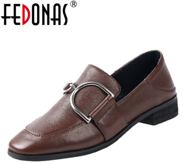 FEDONAS Concise Pumps Women Spring Autumn Plus Size Genuine Leather Shoes Office Party Basic Shoes Woman Shallow Women New Pumps