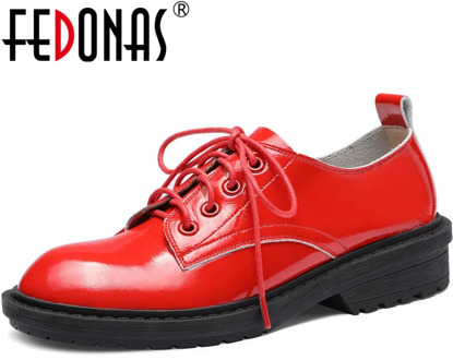 FEDONAS Cross Tied Genuine Leather Women Shoes Round Toe Thick Heels Pumps Classic 2020 Summer Autumn Party Working Shoes Woman