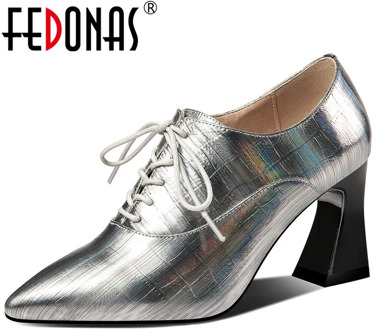 FEDONAS Cross Tied Pointed Toe Women Shoes For Girls Genuine Leather FAshion High Heels Pumps Casual Working Shoes Woman Heels