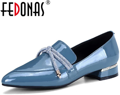 FEDONAS Elegant Fashion Genuine Leather Women Shoes 2020summer Autumn Thick Heels Pumps Shallow Quality Basic Party Shoes Woman