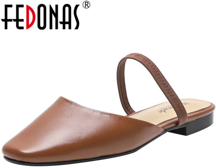 FEDONAS Elegant High Heels Pumps Basic Fashion Pointed Toe Women Shoes Summer Genuine Leather Casual Working 2020 Shoes Woman