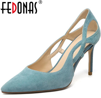 FEDONAS New Brand Design Spring Summer Point Toe Women Wedding Prom Pumps Fine Heels Shallow Elegant Shoes Woman