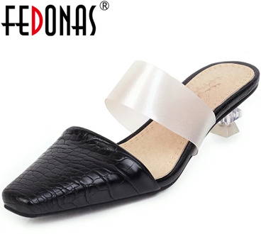 FEDONAS Sexy Women Square Toe Party Wedding Pumps Spring Summer Strange Heeled Shoes Butterfly Pattern Shoes Woman