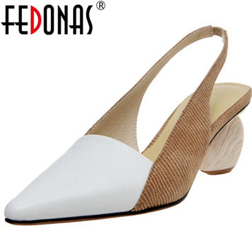 FEDONAS Women Pumps Cow Leather Prom Shoes Spring Summer Shallow Sexy New Arrival Square Toe2020 Fashion Shoes Woman