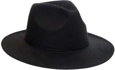 Fedora Hoeden Wol vrouwen Kentucky Derby Hoeden Klassieke Gentleman Brede Rand Wolvilt Fedora Hoeden Voor Floppy Cloche Top jazz Cap zwart
