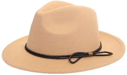 Fedora Hoeden wol warm en comfortabel verstelbare grote maat 60CM hoeden unisex trend solid caps klassieke bolhoed vrouwen khaki