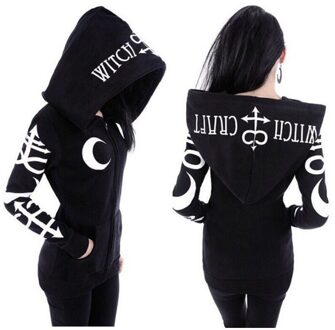 Feecolor Vrouwen Hoodie Jas Gothic Casual Hooded Zip Up Lange Mouw Sweatshirt Top 4XL