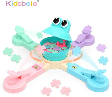 Feeding Frog Eating Biscuits Game Toys Funny Indoor Parent-Child Interactive Table Sports Game Toy Electric Party Game For Kids