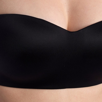 FEEL-BANDEAU Dames Draadloze Onzichtbare Beha Zwart