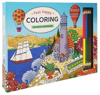 Feel Happy Coloring - Kleurboek & Potlodenset - ZNU