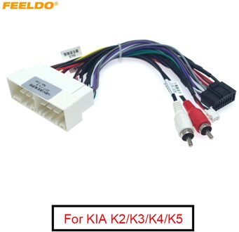 Feeldo 1 Pc Auto Navi Radio 16PIN Adapter Kabelboom Voor Kia K2/K3/K4/K5 Verna audio Power Calbe Draad Plug En Play