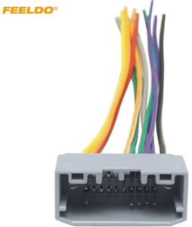 FEELDO 1 st Auto Stereo Kabelboom Adapter Vrouwelijke Plug Voor Jeep Wrangler/Kompas OEM Fabriek Audio Draad Kabel # MX2890