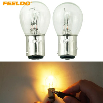 FEELDO 10Pcs 24V BAY15D 1157 P21/5W S25 Car Clear Glass Lamp Brake Tail Bulb Truck Bus Indicator Halogen Lamp #FD-1227