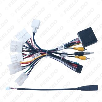 Feeldo Auto 16-Pin Android Kabelboom Power Cable Adapter Met Canbus Voor Toyota Highlander/C-HR/Levin/Wildlander AB kabel-canbus doos