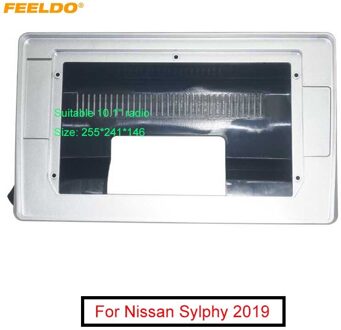 Feeldo Auto 2DIN 10.1 Inch Grote Scherm Fascia Frame Voor Nissan Sylphy Stereo Audio Dash Montage Panel Frame Kit