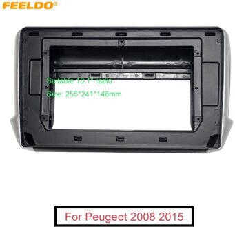 Feeldo Auto Audio 2DIN Fascia Frame Adapter Voor Peugeot 10.1 "Big Screen Radio Dash Montage Panel Frame Kit