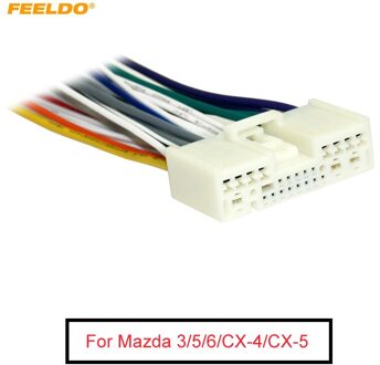 Feeldo Auto Audio Radio 24Pin Mannelijke Kabelboom Adapter Voor Mazda 3/5/6/CX-4/CX-5 aftermarket Audio Stereo Draad Plug Kabel
