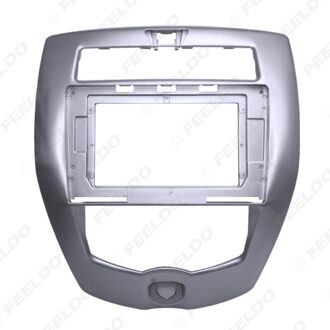 Feeldo Autoradio 10.1 Inch Grote Scherm Fascia Frame Adapter Voor Nissan Livina 2Din Dash Audio Montage Panel Frame Kit zilver