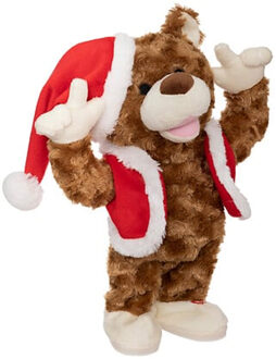 Feeric Christmas Dansende beer kerstpop - 28 cm - schudt met billen