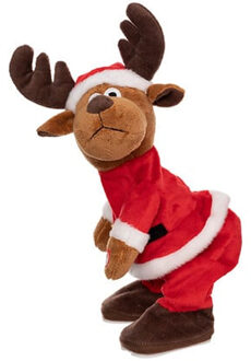 Feeric Christmas Dansende rendier kerstpop - 28 cm - schudt met billen