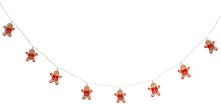 Feeric Christmas kerst lichtsnoer peperkoek mannetjes - 135 cm -10 LED