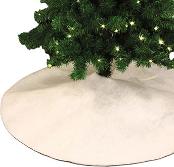Feeric Christmas Kerstboomrok - wit - 100 cm - vilt - rond