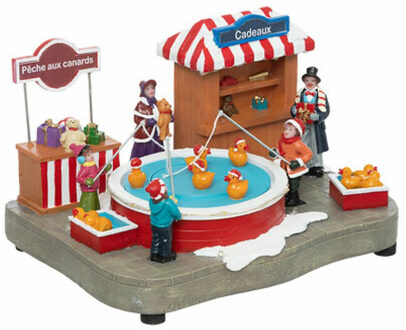 Feeric Christmas Kerstdorp tafereel - vijver - 22,5 cm - verlicht