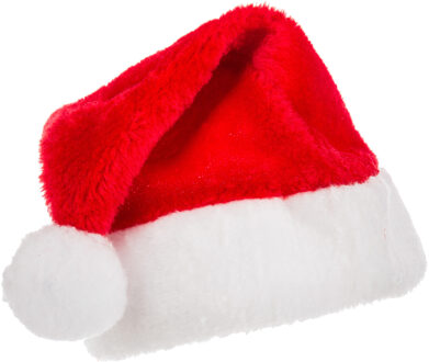 Feeric Kerstmuts - rood - 29 x 15 x 35 cm - polyester - voor kinderen