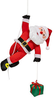 Feeric lights & Christmas Decoratie kerstman pop - hangend?aan touw - H60 cm - Kerst figuur