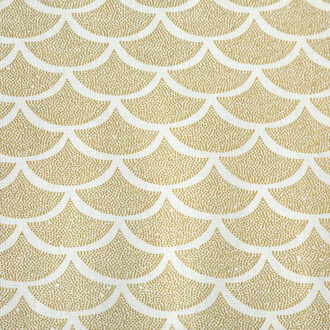 Feeric lights & Christmas Decoratie stof/tafelloper - goud?- katoen/polyester?- 200 x 40 cm?- schubben Goudkleurig