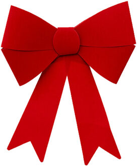 Feeric lights & Christmas Feeric Christmas Decoratie strik - rood fluweel - 30 cm - papier - bruiloft/feest versiering