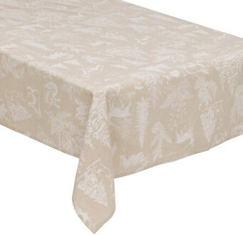 Feeric lights & Christmas Feeric Christmas Kerst tafelkleed - beige - 360 x 140 cm - tafellaken?- tafeldecoratie
