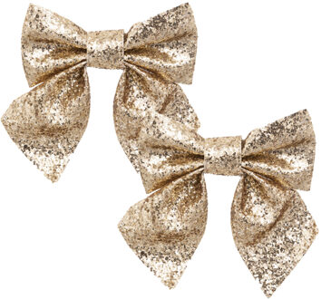 Feeric lights & Christmas Feeric christmas kerststrikken - 2x - goud - 16 cm